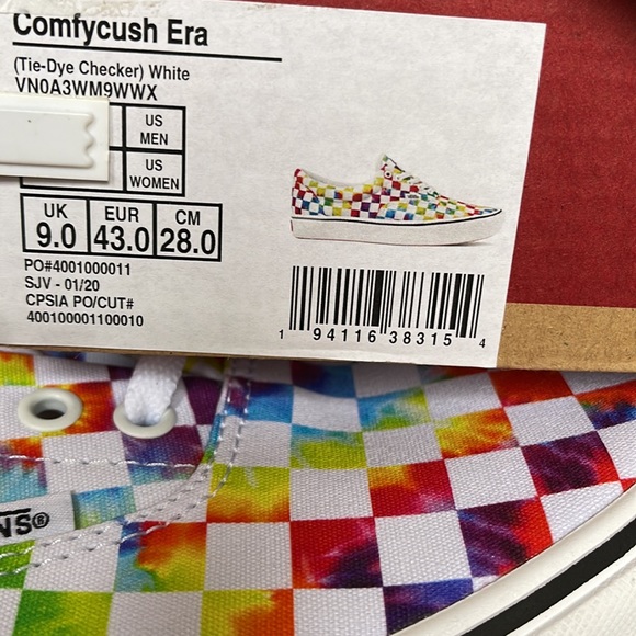 Vans Comfycush Era The-Dye Checkerboard sneakers Men’s - Picture 16 of 16